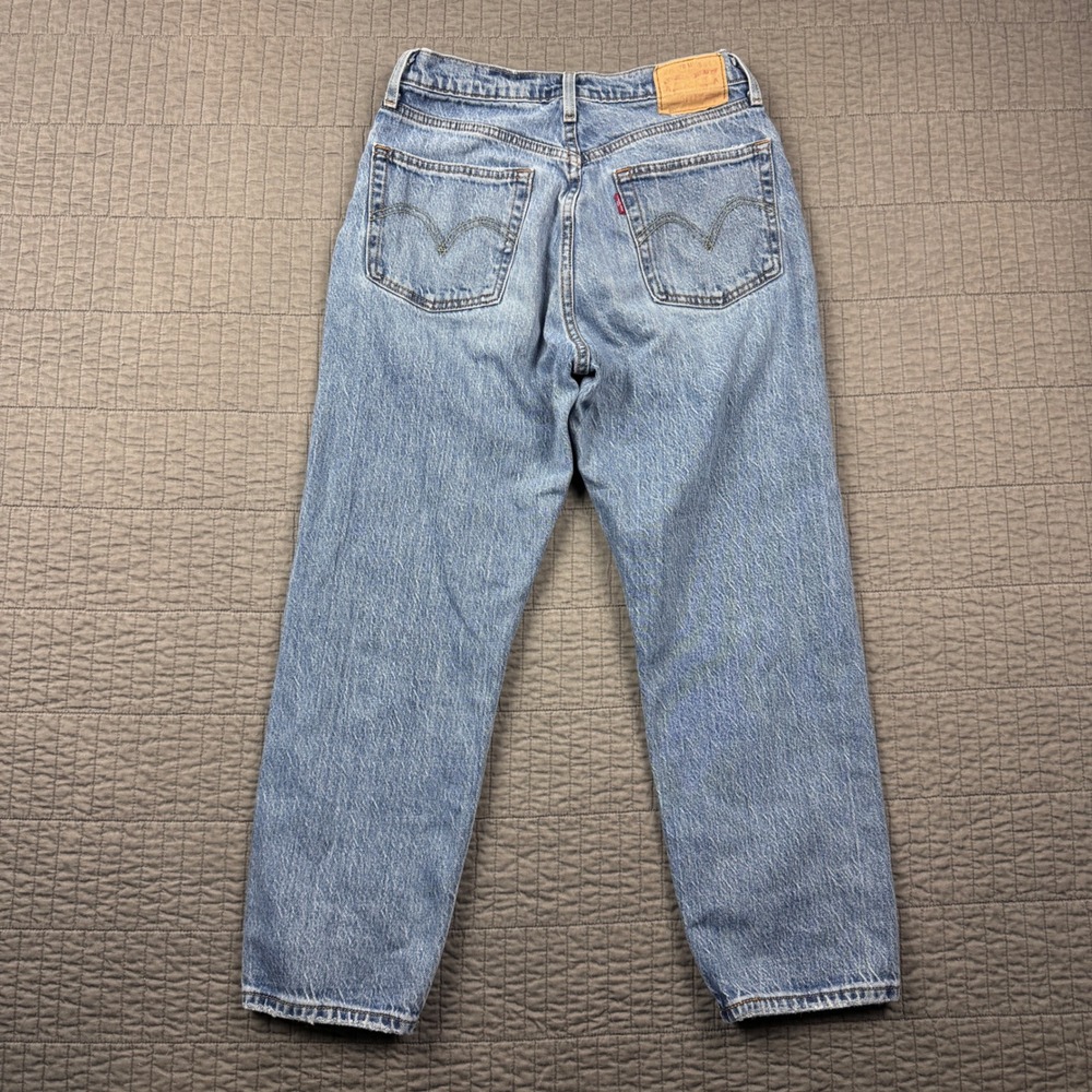 Levis 501 Original Mid Rise Straight Leg Jeans Women 26x26 (26x25 )Light Wash - Picture 5 of 14